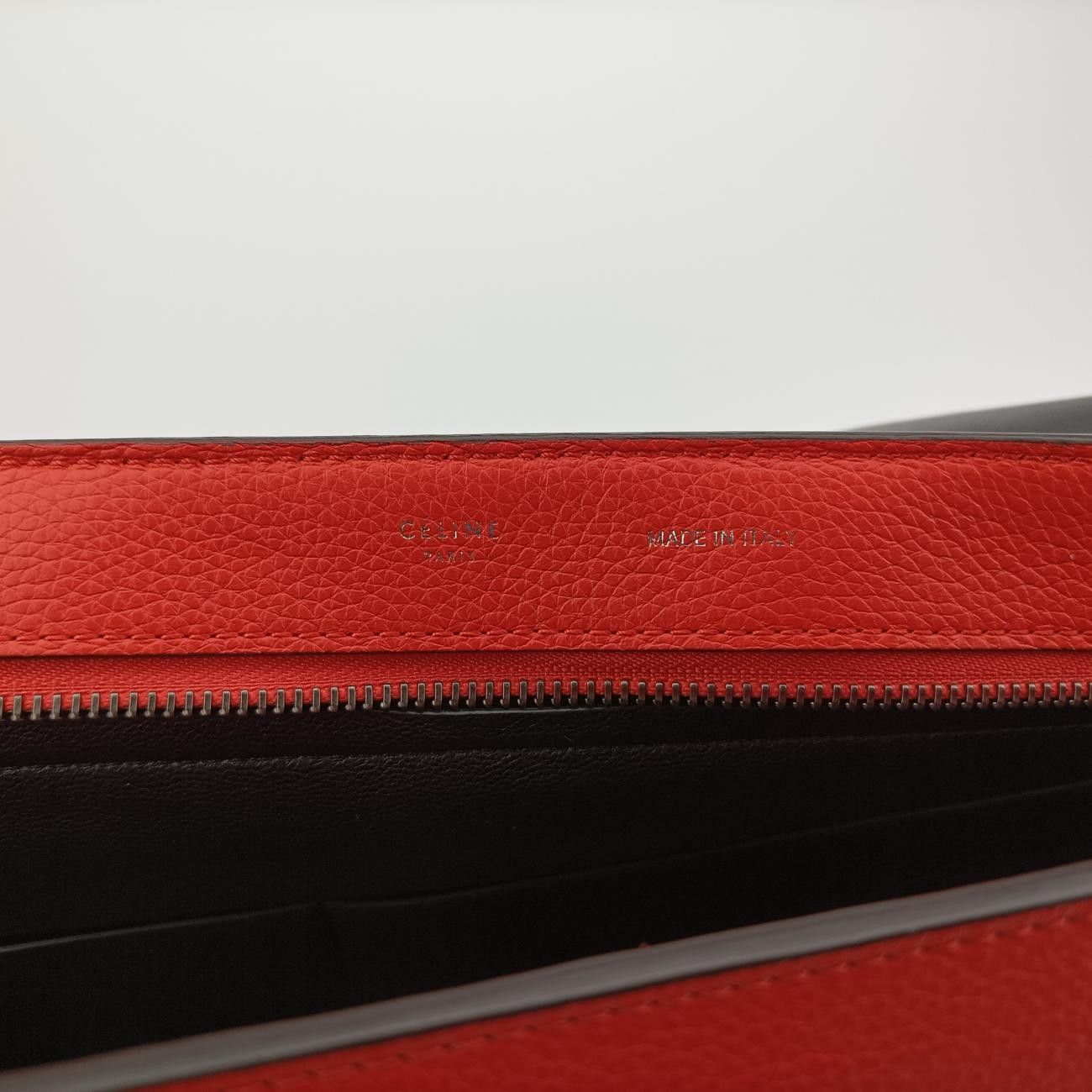 セリーヌCelineトラペーズレッドレザー×スエードW-SN-0162 W-PA-0172
