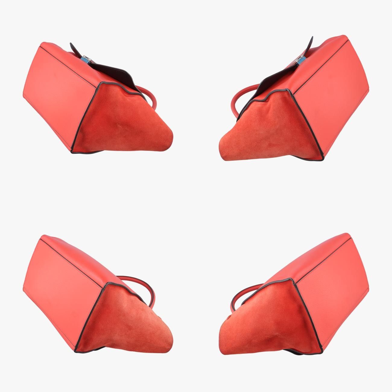 セリーヌCelineトラペーズレッドレザー×スエードW-SN-0162 W-PA-0172