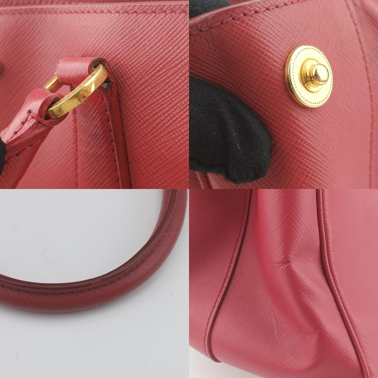  プラダPradaガレリア レッド サフィアーノレザー BN 1786 117 ハンドバッグ バッグ