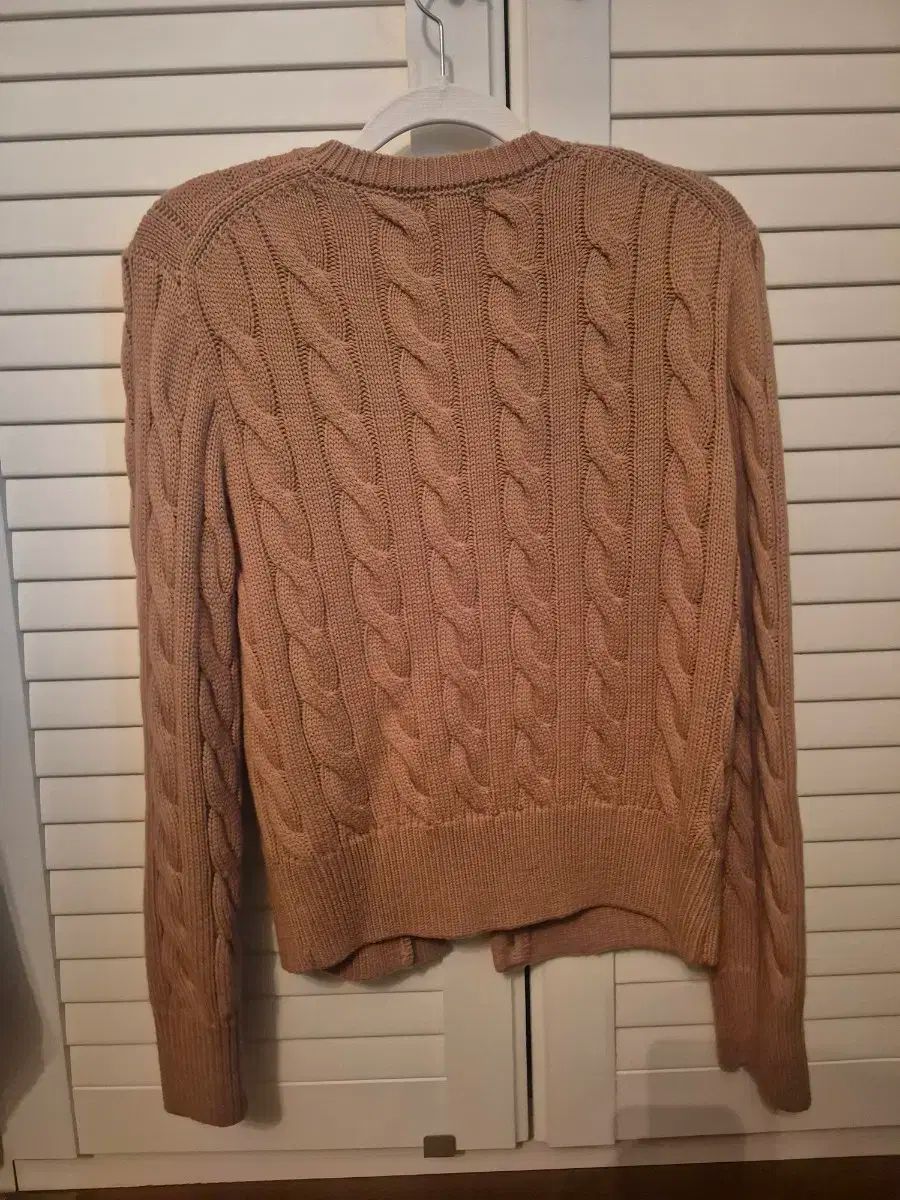 ポロ ラルフローレン ベージュ ケーブル編み カーディガン