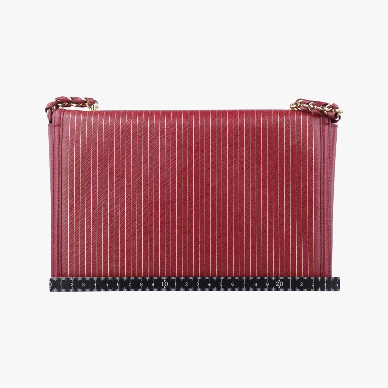 フェラガモFerragamoヴァラ ロゴ リボン ストライプレッドレザーAU-21 F987