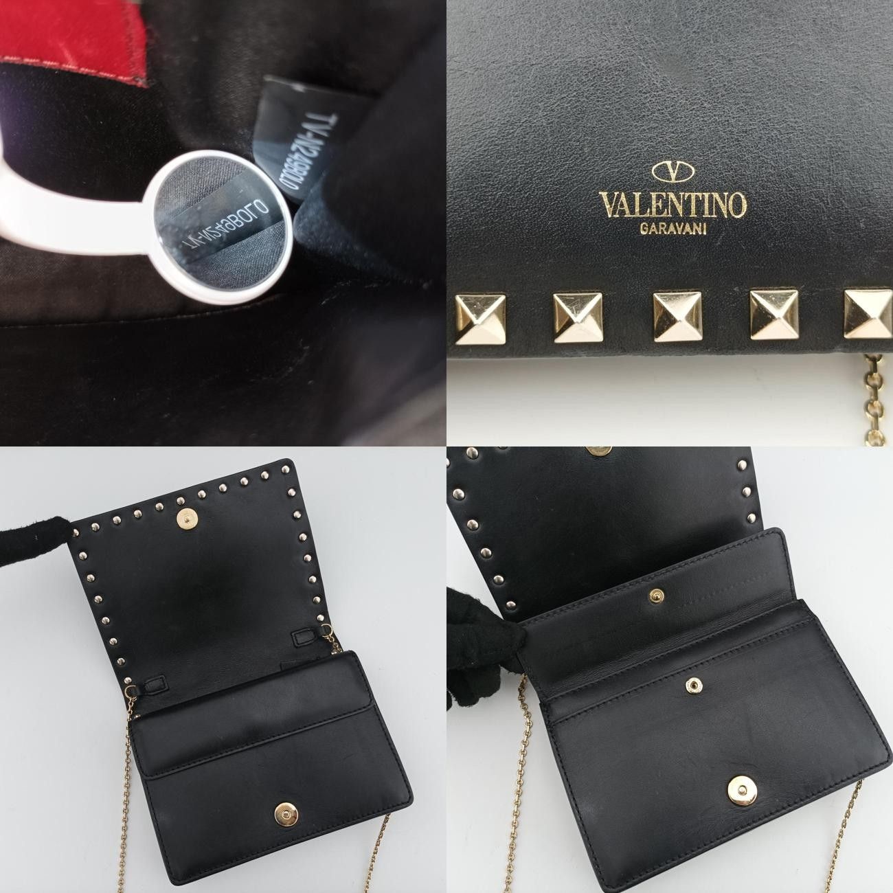 ヴァレンティノValentinoロックスタッズブラックレザーTV-N249BOL0