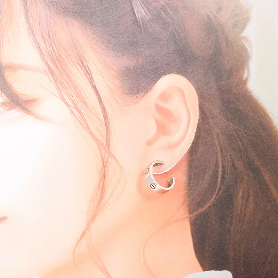 Cartier カルティエ ピアス 750wg ラブピアス J156 Cartier カルティエ ピアス 750wg ラブピアス J156