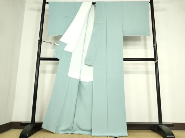  平和屋着物 上質な色無地 秘色色 正絹 az 色無地 着物