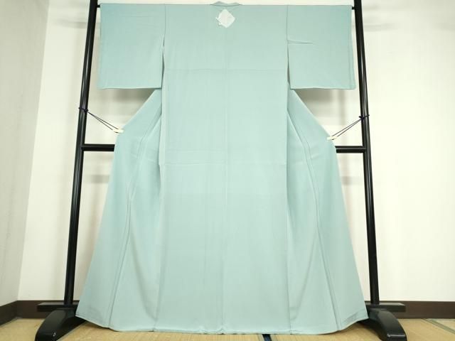 平和屋着物 上質な色無地 秘色色 正絹 az