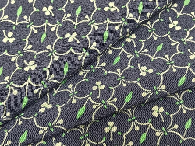 平和屋着物 上質な小紋 単衣 花尽くし 正絹 fy