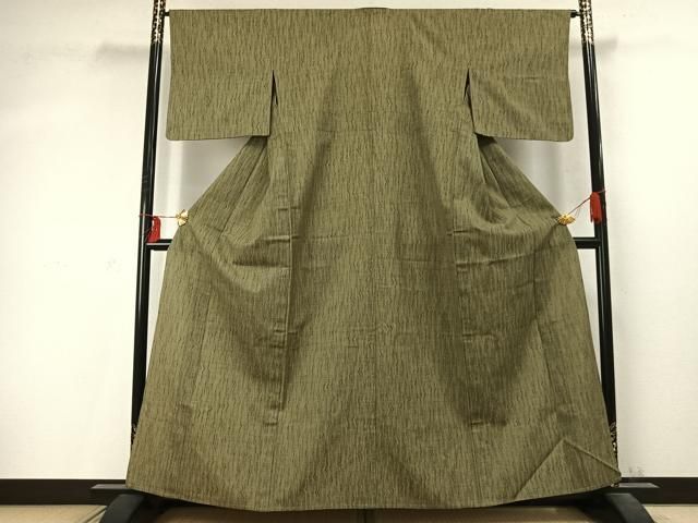 平和屋着物 小紋 単衣 よろけ縞 fy