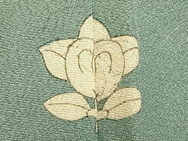 平和屋着物▽上質な色無地　単衣　七宝花地紋　秘色色　正絹　逸品　未使用　AABD0121fy 平和屋着物▽上質な色無地 単衣 七宝花地紋 秘色色 正絹