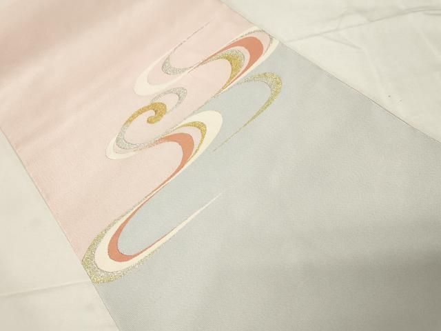 平和屋着物 爪搔き本綴れ 八寸名古屋帯 流水文 金銀糸 正絹 dy