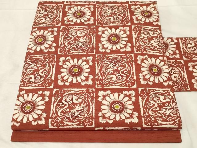 平和屋着物○アンティーク 大正ロマン 全通柄 九寸名古屋帯 幾何学文様