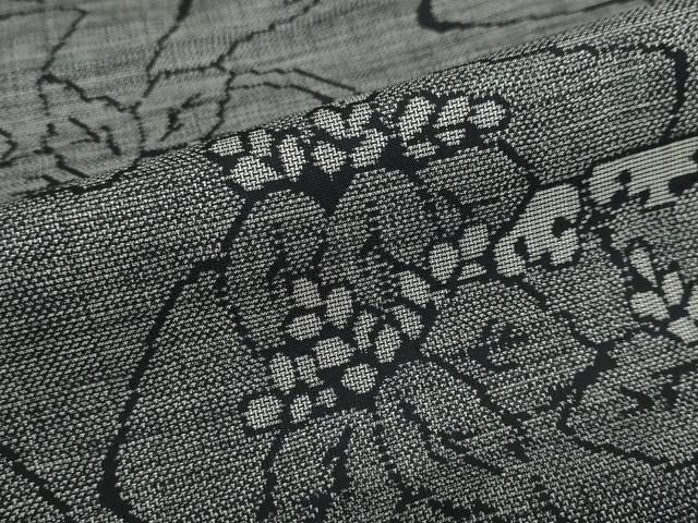  平和屋着物 本場大島紬 9マルキ 草花文 正絹 ud 紬 着物