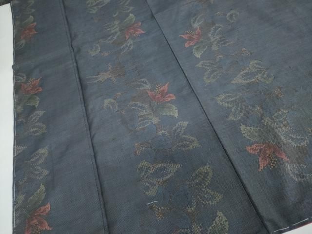  平和屋着物 本場大島紬 古代染色純純泥染 9マルキ 草花間道 金田斉作 証紙付き 正絹 ud 紬 着物