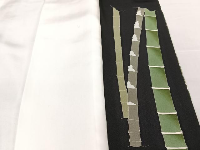 雪持ち竹林文 正絹