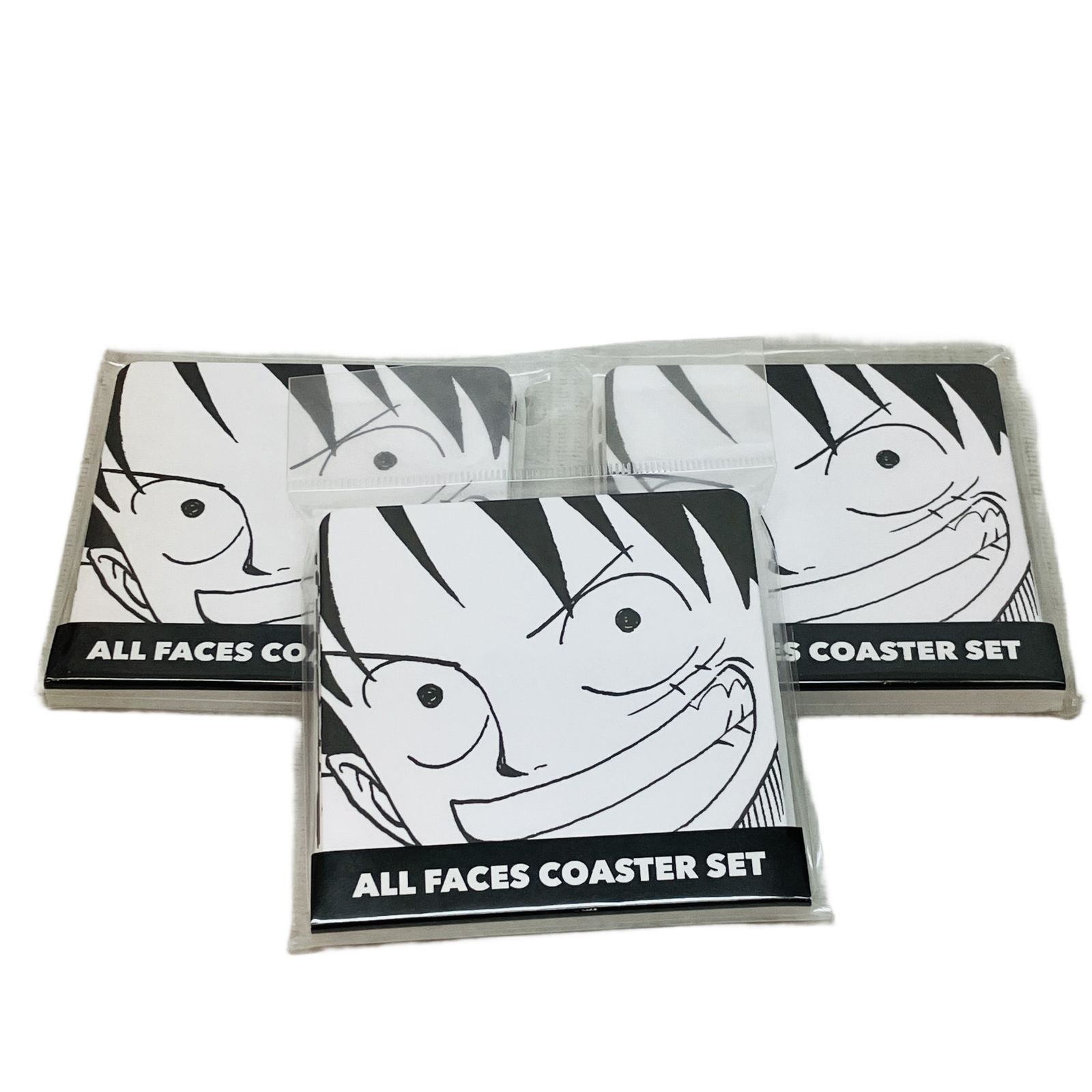 ワンピース　コースター　セット ① ニュートラルコーポレーション ワンピース オールフェイス コースター