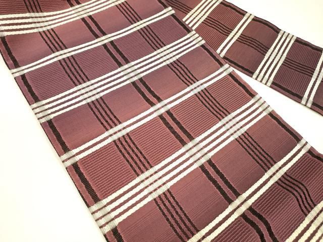 平和屋着物 全通柄九寸名古屋帯 吉野間道 正絹 cm