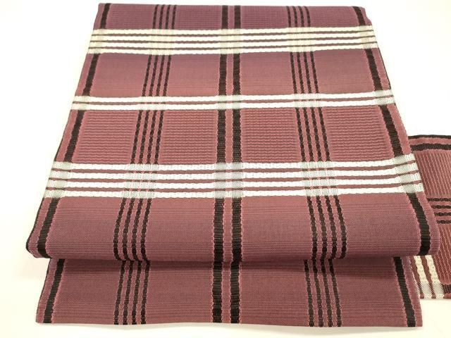 平和屋着物 全通柄九寸名古屋帯 吉野間道 正絹 cm