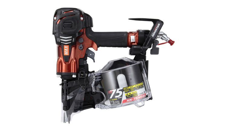 MAX HN-75N4 D -Rマイスターレッド 赤 高圧釘打機 75mm スーパーネイラ|高圧75mm対応 登場シリーズ|