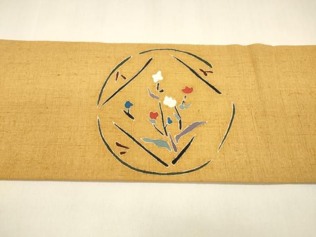 九寸名古屋帯 紬地