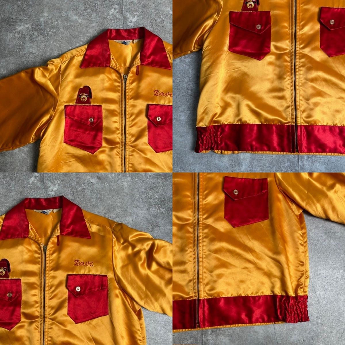 BOWLER S サテンジャケット フリーメイソン シュライナー アセテート レーヨン 50’s ヴィンテージ