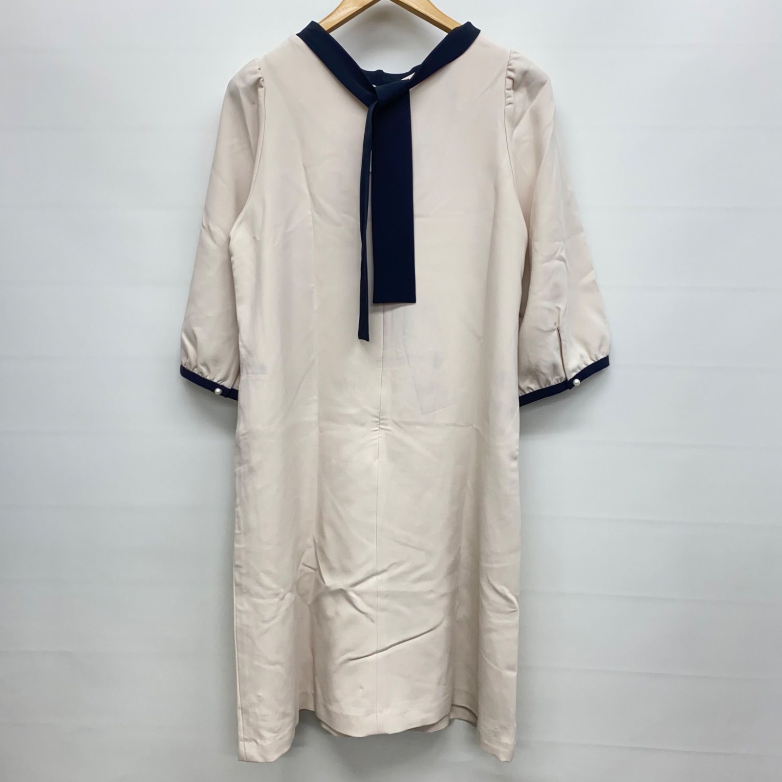  m 4992 ローズティアラ Rose Tiara ボウタイ配色 ワンピース 長袖 七分袖 その他