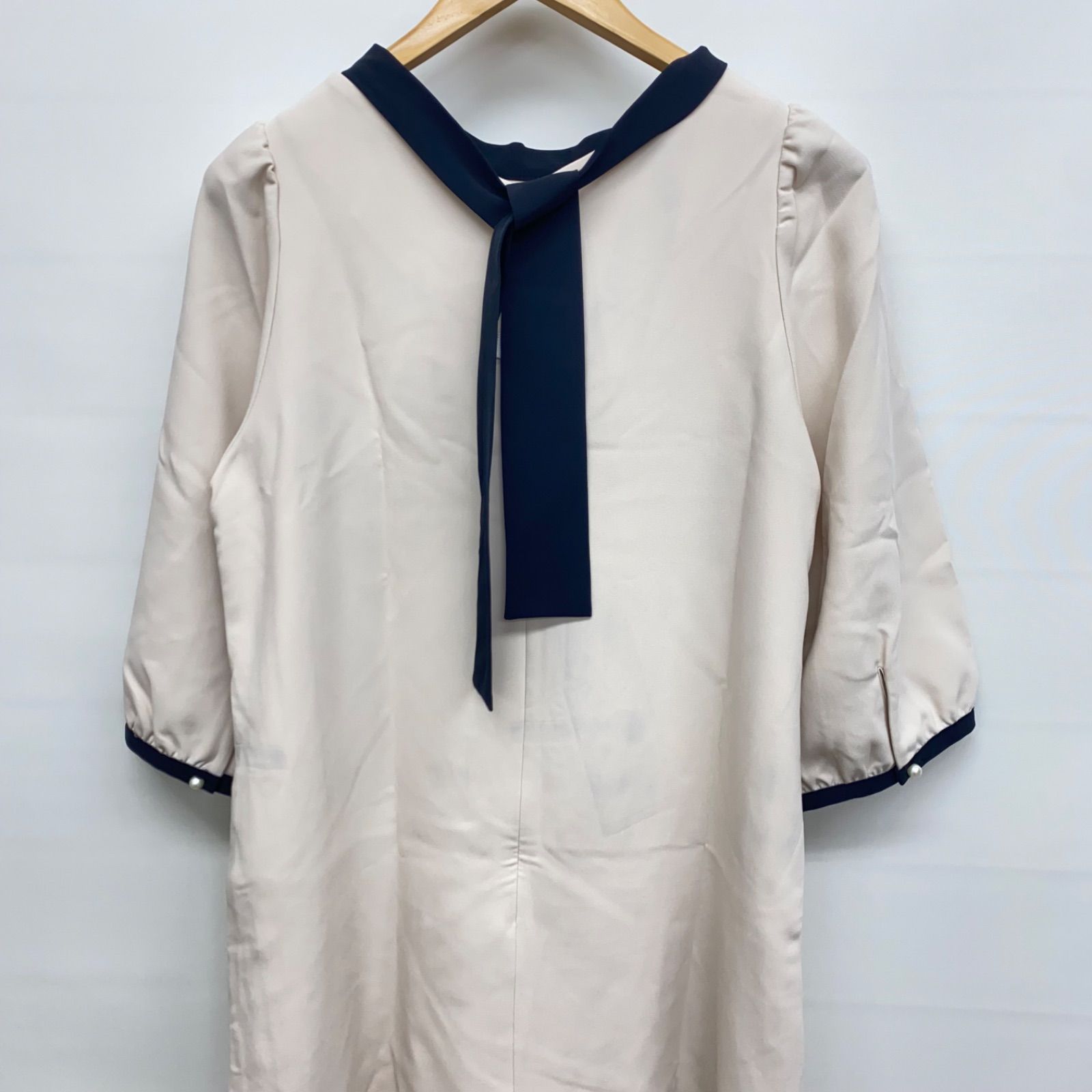 ボウタイ配色 ワンピース