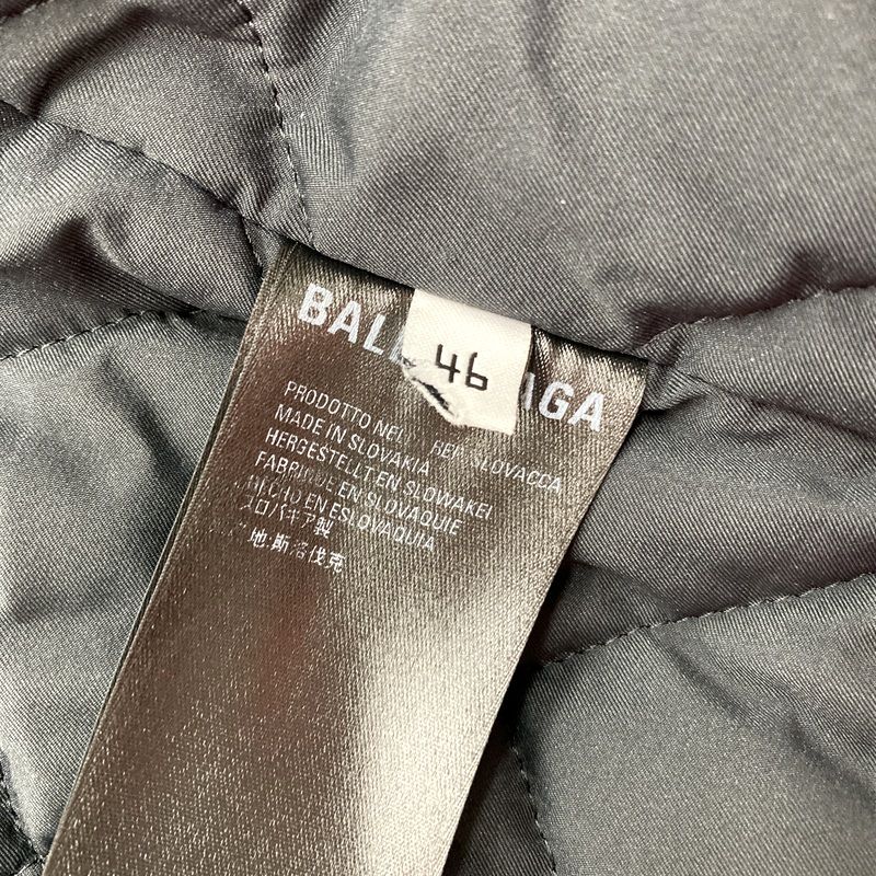 BALENCIAGA ジャケット グレー・黒・赤 46 バレンシアガ　ジャンパー 中古・古着通販】BALENCIAGA (バレンシアガ) 18AW チェック切替