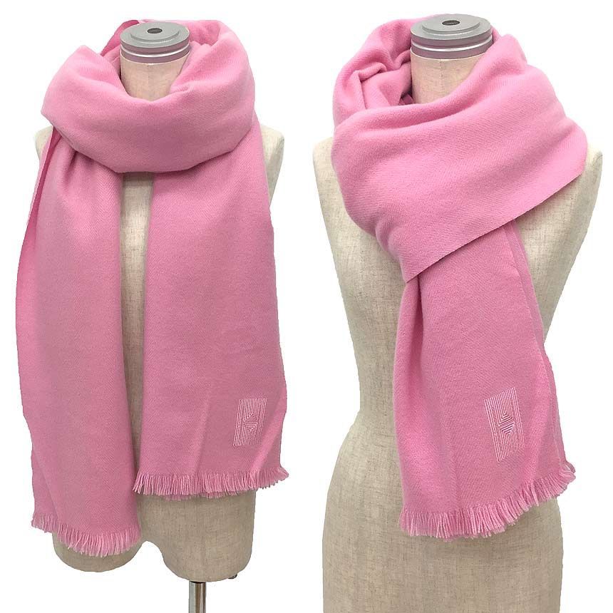 HERMES エルメス カシミヤ ストール ショール ピンク aq11577