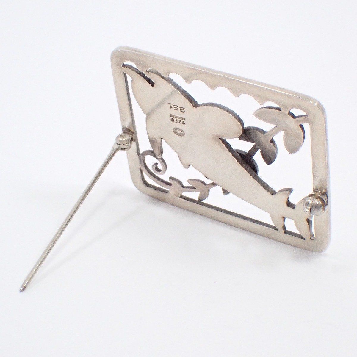  　ブローチ　251　イルカ　リーフ　シルバー　925 ブローチ 251 イルカ リーフ シルバー 925 ブローチ 251 イルカ リーフ