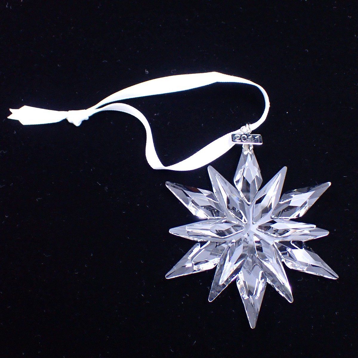 SWAROVSKI スワロフスキー 2011年 雪の結晶 スノーフレーク クリスマスツリー オーナメント クリスタル クリア いおき質店