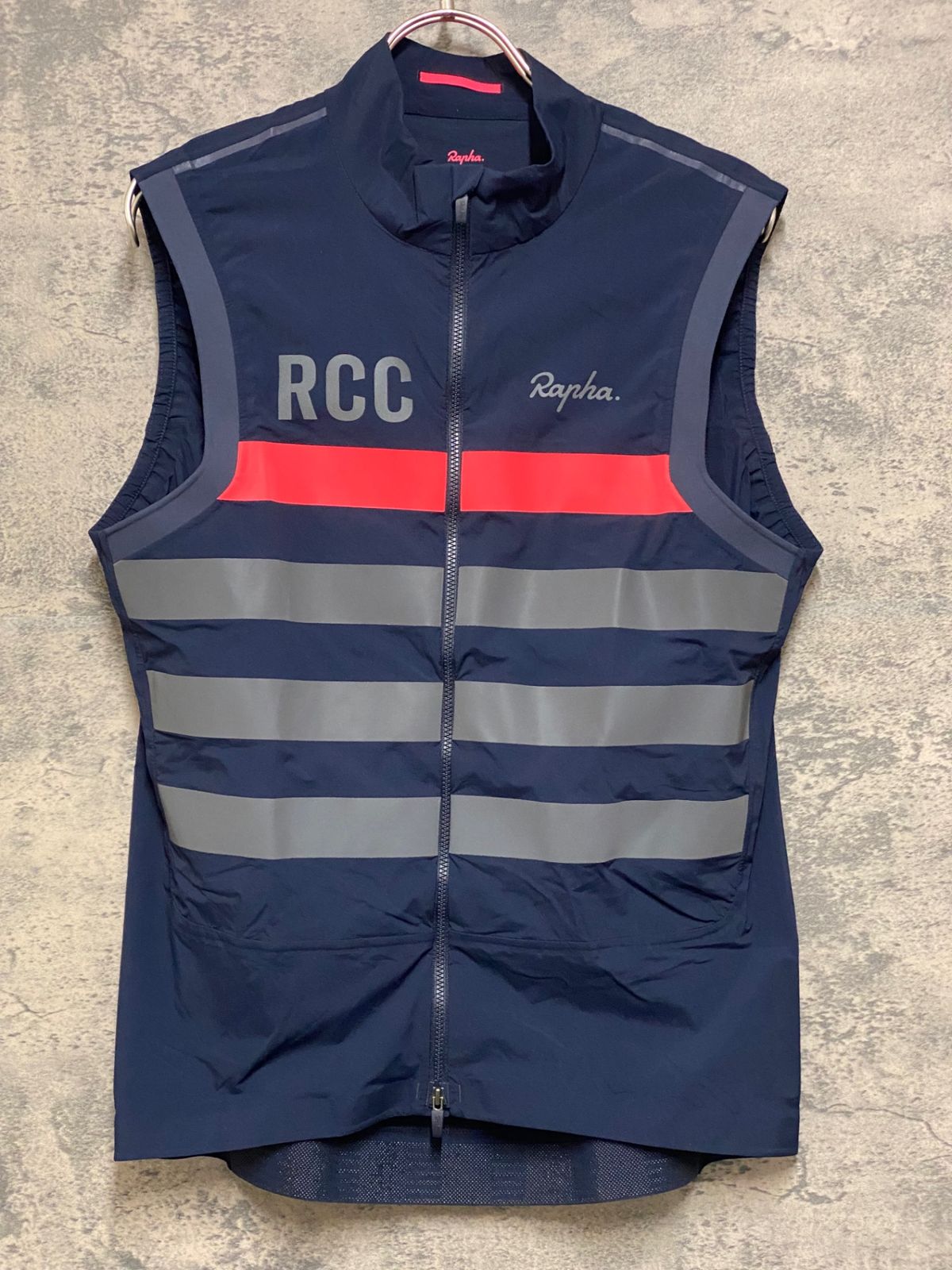 JN 473 ラファ Rapha MEN’S RCC TEAM LIGHT WEIGHT GILET ジレ サイクルベスト L 紺ピンク
