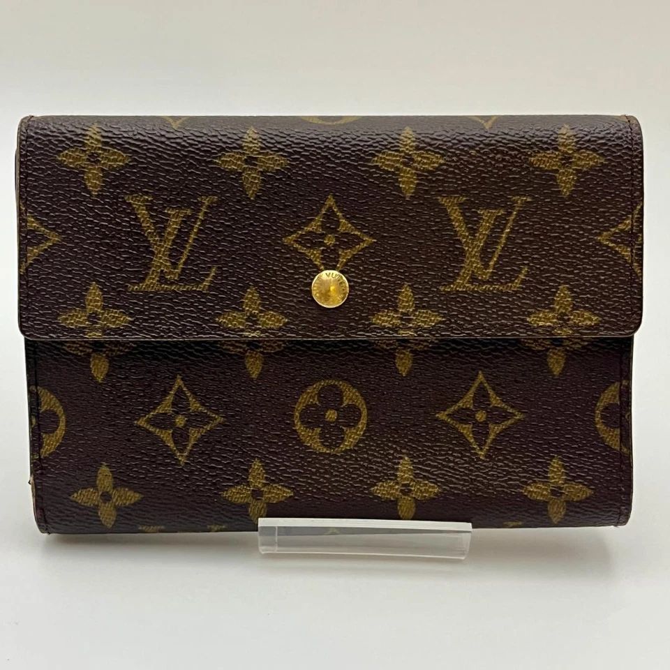 LOUIS VUITTON 三つ折り財布 モノグラム ポルトトレゾール エテュイパピエ M 61202 B 53