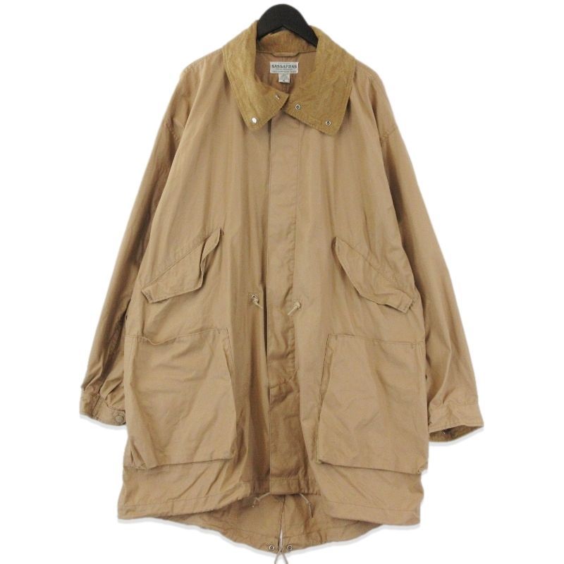 SASSAFRAS ササフラス ミリタリーコート Digs Crew Coat Cotton Nylon Oxford ディグスクルーコート コットン ベージュ XL 71014150