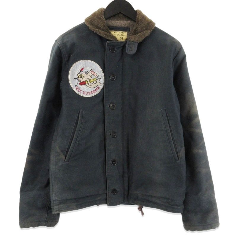 BUZZ RICKSON S バズリクソンズ N-1デッキジャケット M13805 M13806 US NAVY パッチカスタム ミリタリー 23615 ネイビー 36 71014158