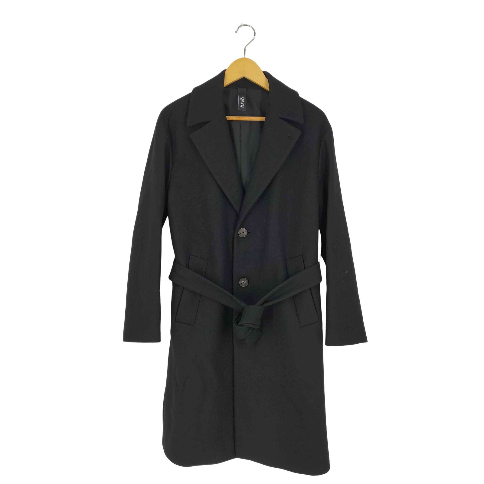 ユーズドフルギ 古着 hevo イタリア製 SHEVOUTION Hevo メルトンベルテッドアルスターコート メンズ 42