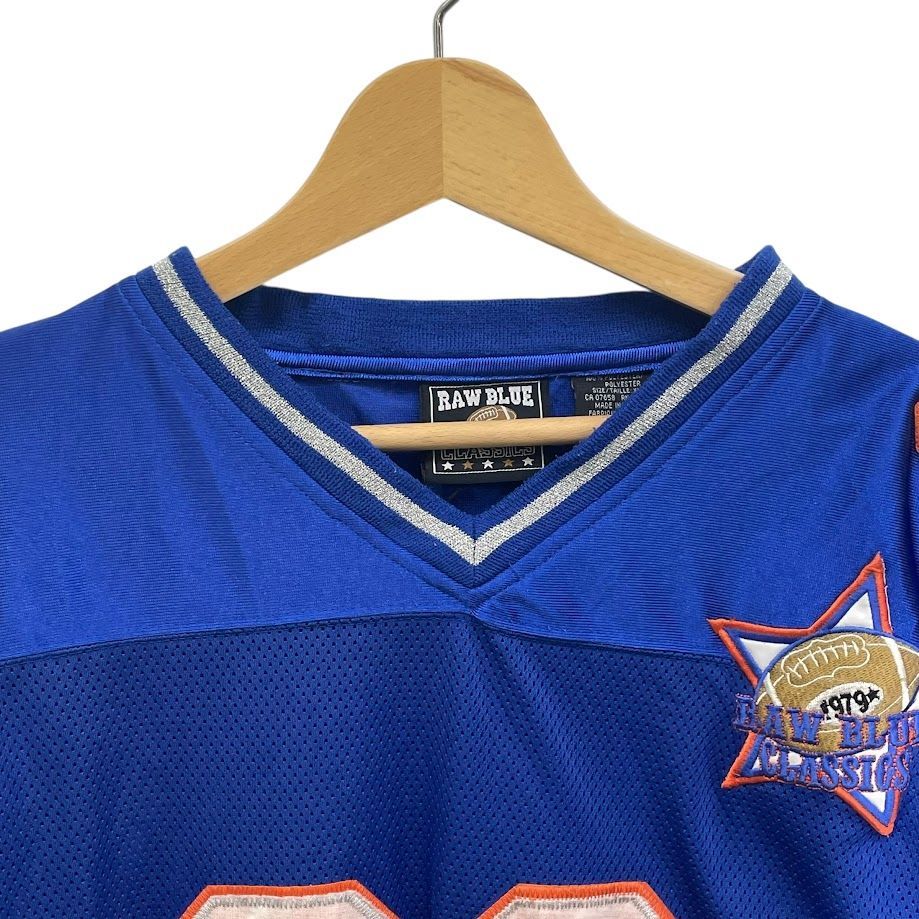 ヴィンテージ　ダメージ　アメフト　ゲームシャツ ヴィンテージ RAW BLUE CLASSICS NFL アメリカンフットボール チーム