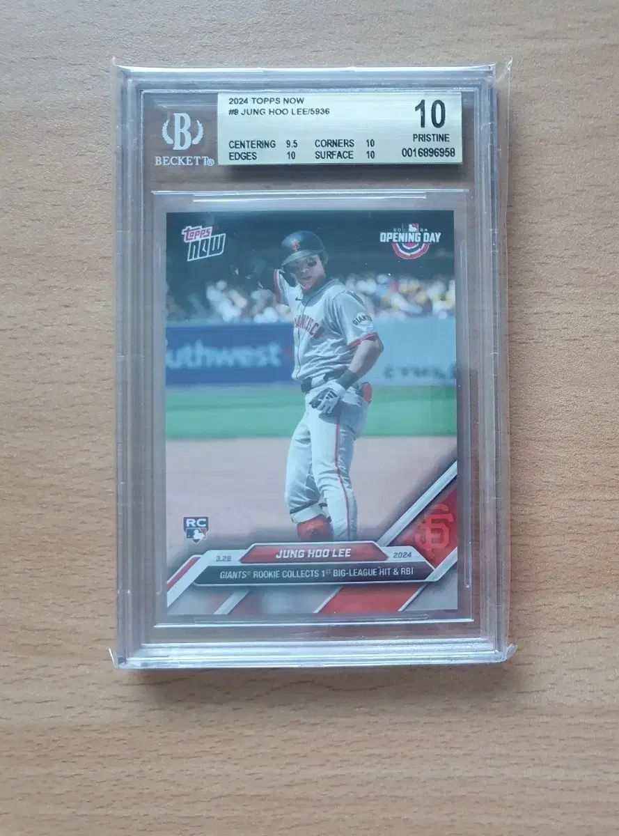 2025 トップスナウ 李政厚 イ ジョンフ ルーキー BGS10 pristinカード