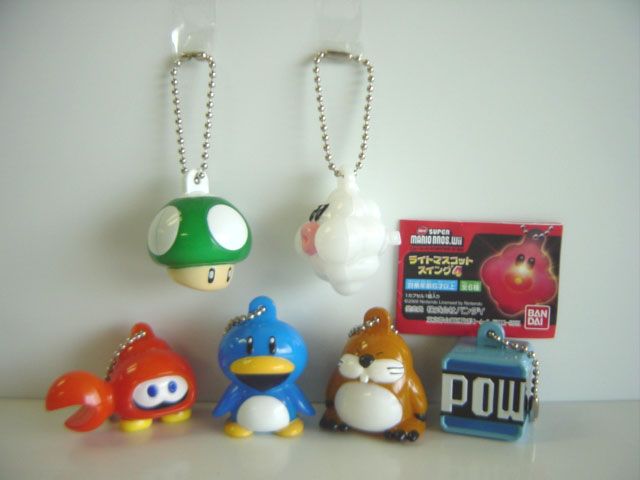 Hgv06OZニュースーパーマリオBROS.Wiiライトマスコット4全6種