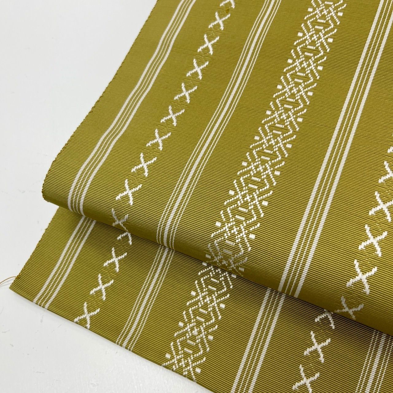 名古屋帯 本場筑前博多帯 博多献上 織り出し 八寸 正絹 着物 MA-1267