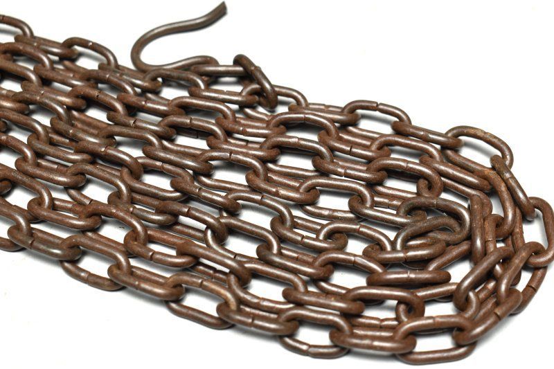 蔵A5259b】鉄製 釜鎖 釣鎖 約290㎝ 茶道具 - メルカリ