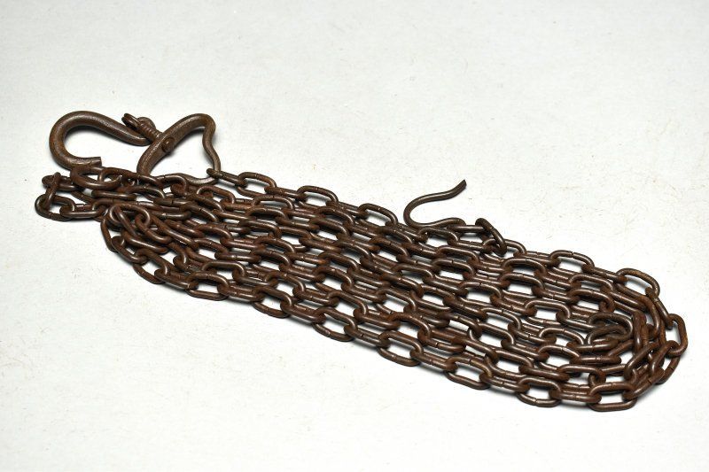 蔵A5259b】鉄製 釜鎖 釣鎖 約290㎝ 茶道具 - メルカリ