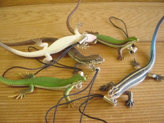 ♯Gti10GO ネイチャーテクニカラーMONOトカゲヤモリストラップ8種