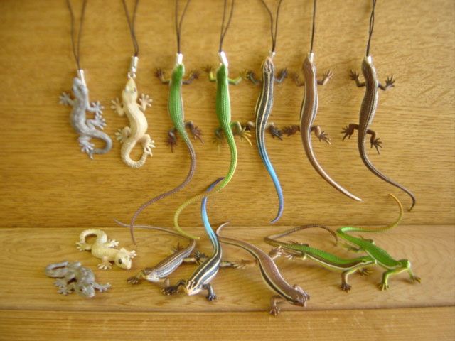 ♯Gti10IV ネイチャー MONO トカゲ ヤモリ ストラップ & マグネット 14