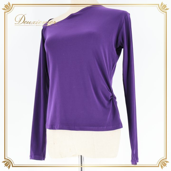 社交ダンス 衣装 トップス パープル系 ジャンティ gentil ブラウス 紫