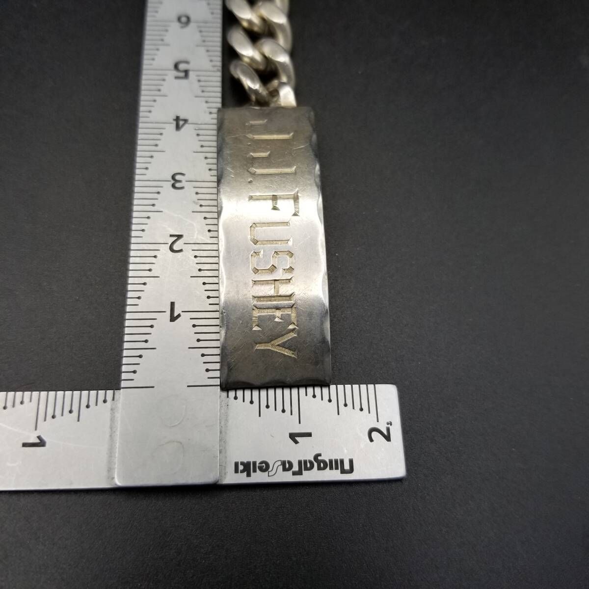 Anson社製 Twin Lock IDタグ 長方形プレート ヴィンテージ