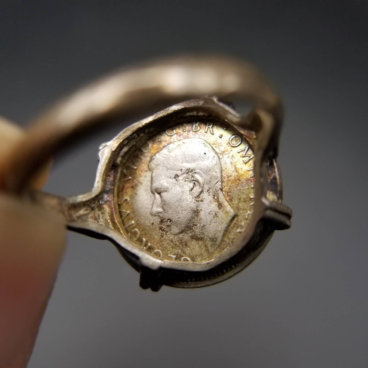 Georgivs VI コインモチーフ 925 シルバー ヴィンテージ リング 銀 指輪 クラシカル 存在感 ソブリンリング 国王ジョージ6世  Y24-R⑥ リング]シルバーコインリング Walking Liberty -自由の女神- - n.t.c コインアクセサリーショップ