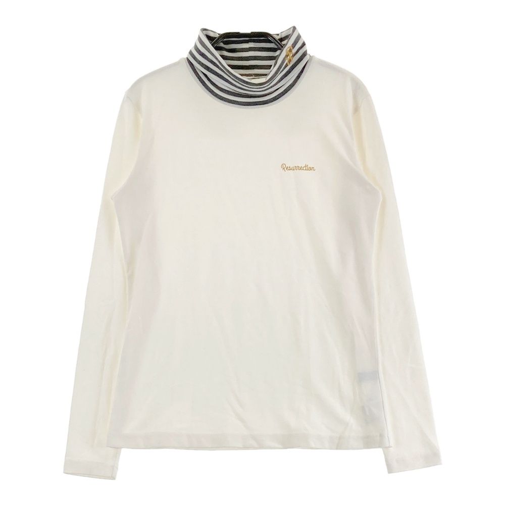 サイズ M RESURRECTION レザレクション タートルネック 長袖Tシャツ ホワイト系 240101558936 ゴルフウェア レディース ストスト