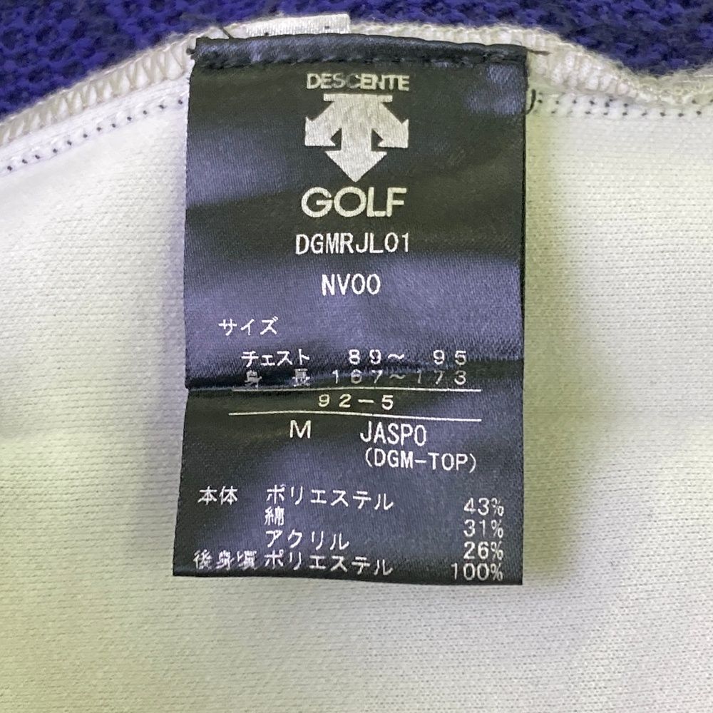サイズ：M DESCENTE GOLF デサントゴルフ 切替 ニットセーター 総柄
