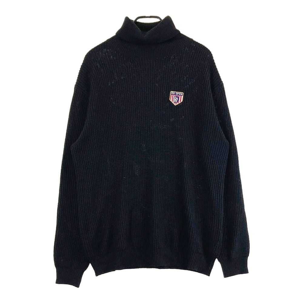 サイズ 5 RUSSELUNO ラッセルノ ウール混 ハイネック 長袖 ニットセーター ブラック系 240101562476 ゴルフウェア メンズ ストスト