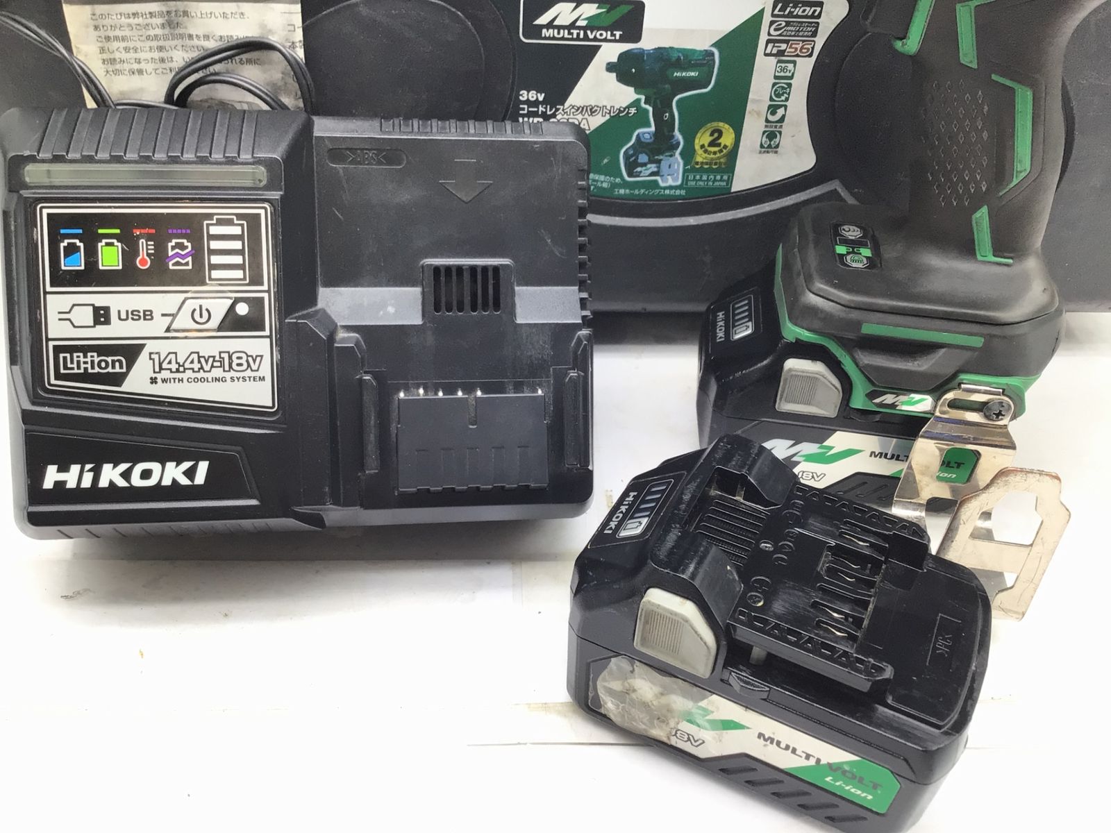 品 HiKOKI ハイコーキ 36v充電式インパクトレンチ WR36DA2XP ITAK84FYYAEK エコツール笠寺店 M02