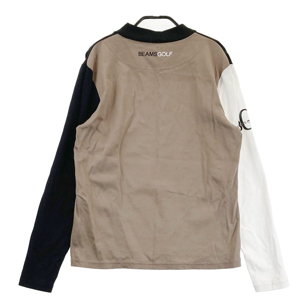サイズ L BEAMS GOLF ビームスゴルフ モデル ハイネック 長袖Tシャツ ホワイト系 ゴルフウェア レディース ストスト